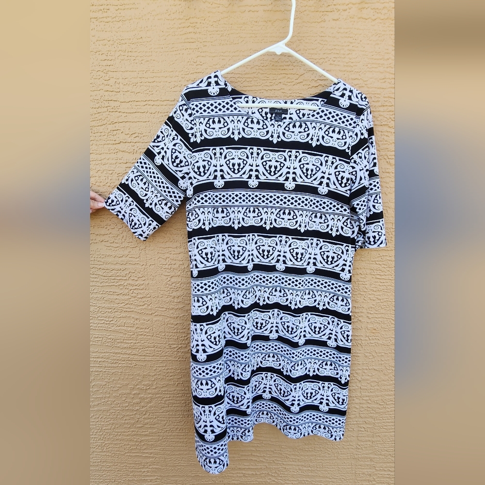 Black & White Scroll Dress